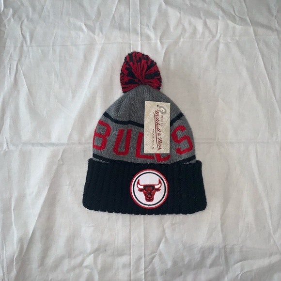 chicago bulls beanie mitchell and ness